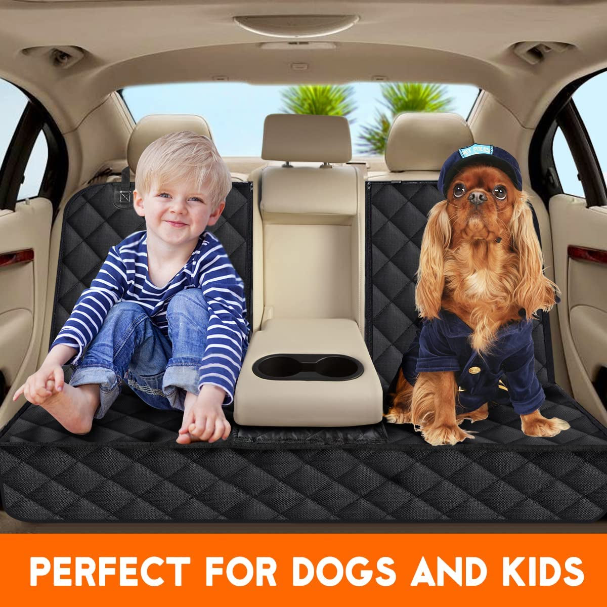 Premium Waterproof Dog Car Seat Cover - Fits most cars